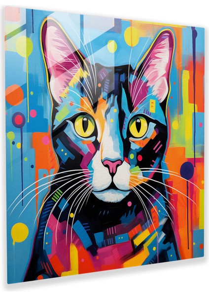 Whimsy Bıyıklarla Buluşuyor Cam Baskı Ev ​​dekorasyonu, 30X30