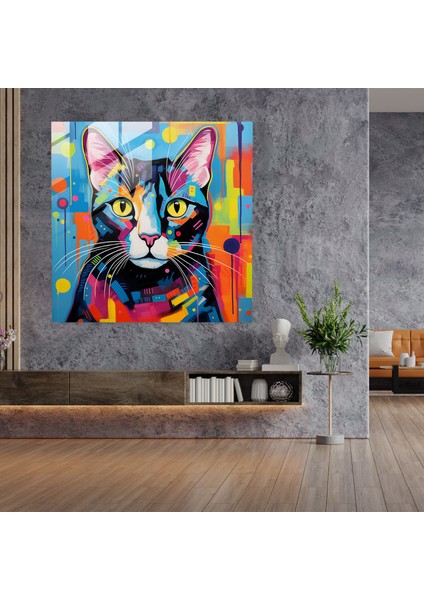 Whimsy Bıyıklarla Buluşuyor Cam Baskı Ev ​​dekorasyonu, 30X30 fiyatları