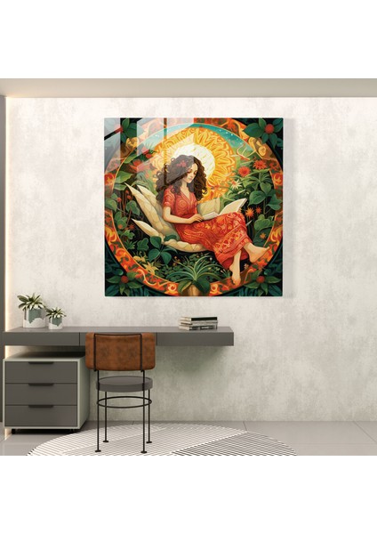 Bohem Hamak Cam Baskı - Bohem, Cam Duvar Sanatı, Bohem Hamak, Ev Dekorasyonu, 30X30