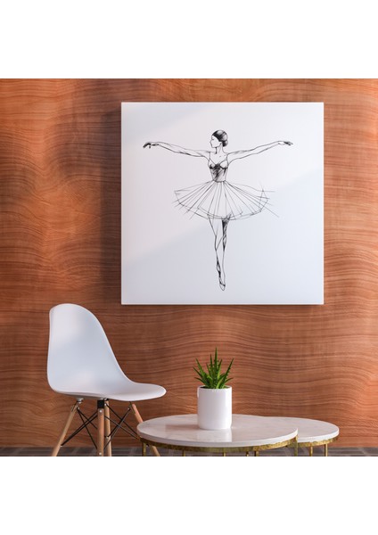Minimalist Balerin Kanvas Tablo - Balerin, Kanvas Tablo, Zarif Poz, 30X30 Tablo fiyatları