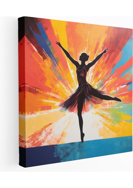 Modern Minimalist Balerin Kanvas Tablo - Balerin, Canlı, Çağdaş, Kanvas Tablo, 30X30