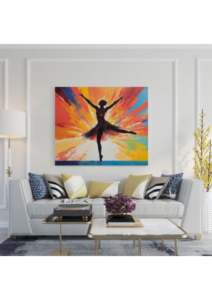 Modern Minimalist Balerin Kanvas Tablo - Balerin, Canlı, Çağdaş, Kanvas Tablo, 30X30 modelleri