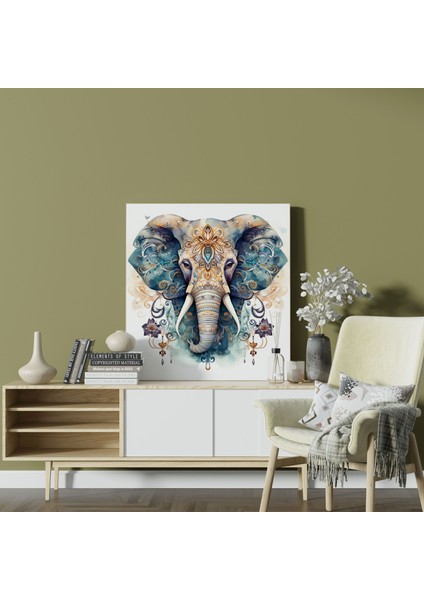 Bohem Fil Suluboya Kanvas Tablo - Bohem, Kanvas Tablo, Kanvas Tablo, Ev Dekorasyonu, 30X30