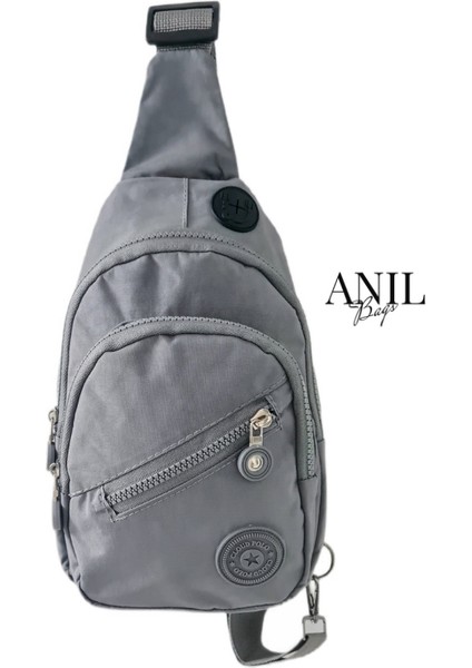 Anıl Bags Unisex Krinkıl Su Geçirmez Çanta, Çapraz Askılı Omuz ve Göğüs Çantası, Bodybag