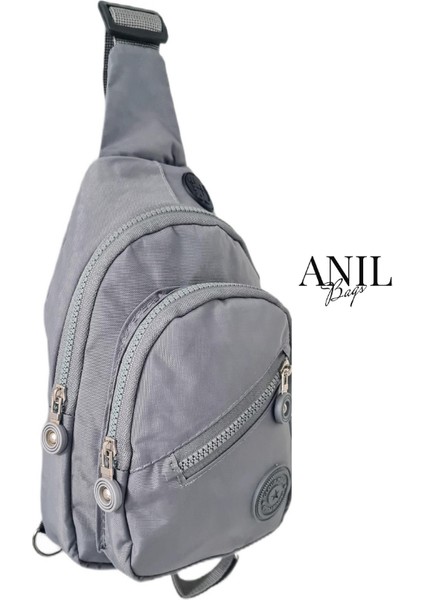 Anıl Bags Unisex Krinkıl Su Geçirmez Çanta, Çapraz Askılı Omuz ve Göğüs Çantası, Bodybag