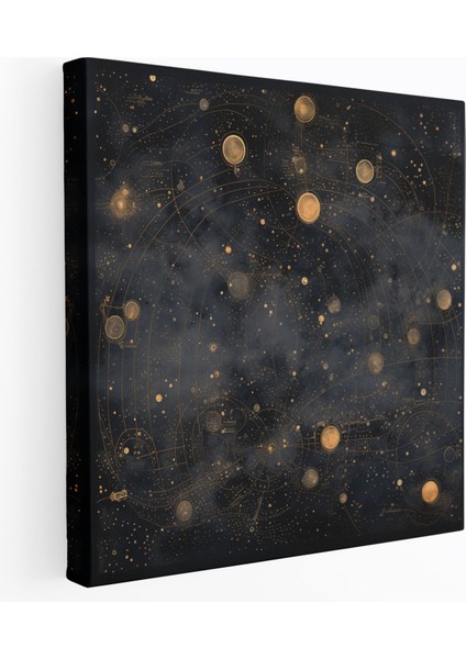 Stardust Yıldız Haritası Duvar Sanatı - Yıldız Haritası, Duvar Sanatı, Ev Dekorasyonu, Gök Haritası, 30X30