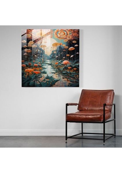 Bohem Düşler Cam Baskı - Bohem, Resim, Ev Dekorasyonu, Cam Duvar Sanatı, 30X30 fiyatları