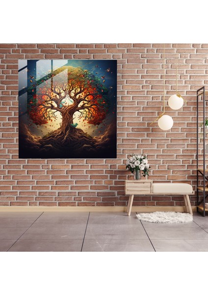 Hayat Ağacı Duvar Sanatı - Hayat Ağacı, Hayat Ağacı, Kanvas Tablo, Kanvas Tablo, 30X30