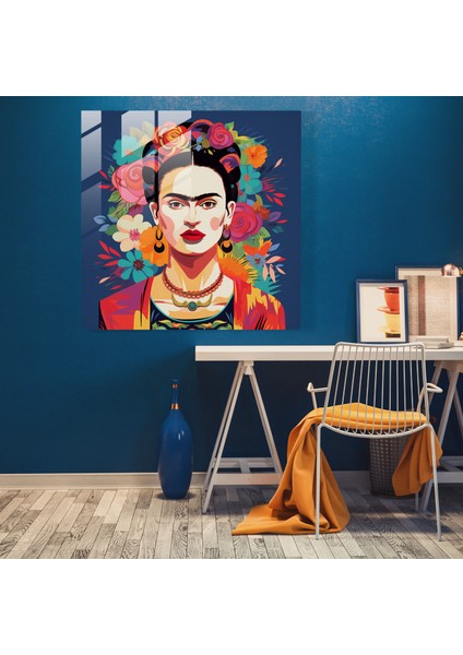 Frida Kahlo Cam Baskı - Pop Rebel - Frida Kahlo, Cam Duvar Sanatı, Pop Art'tan Esinlenen, Ev Dekorasyonu, 30X30 fiyatları