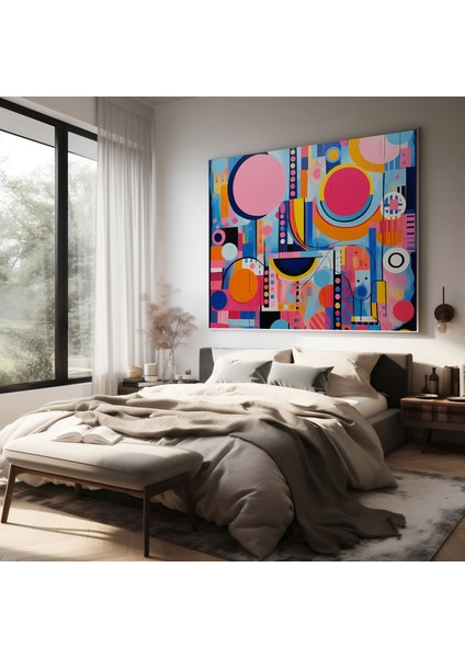 Bohem Soyut Geometrik Kanvas Tablo - Bohem, Kanvas Tablo, Kanvas Tablo, Ev Dekorasyonu, 30X30