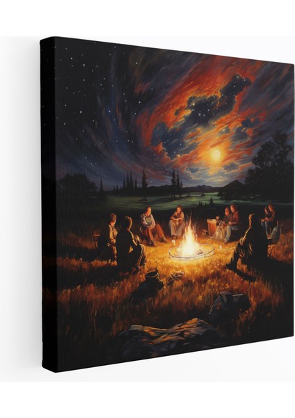 Bohem Gezginler Kanvas Tablo - Bohem, Duvar Dekorasyonu, Duvar Sanatı, Kanvas Tablo, 30X30