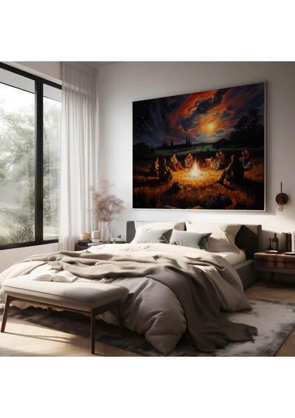 Bohem Gezginler Kanvas Tablo - Bohem, Duvar Dekorasyonu, Duvar Sanatı, Kanvas Tablo, 30X30