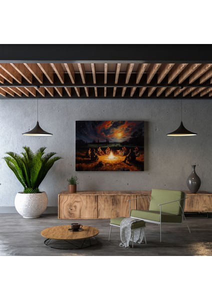 Bohem Gezginler Kanvas Tablo - Bohem, Duvar Dekorasyonu, Duvar Sanatı, Kanvas Tablo, 30X30