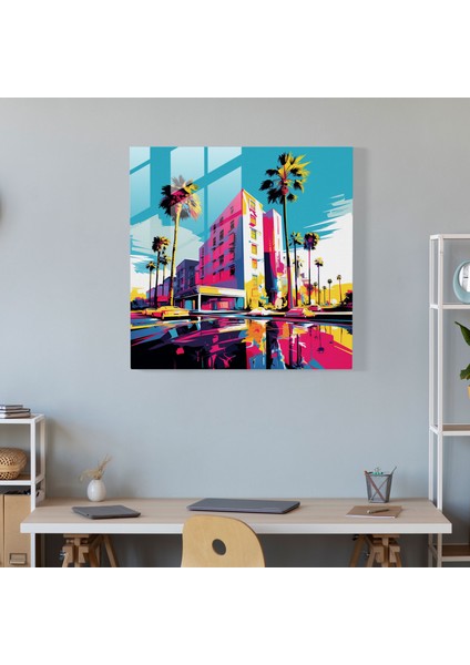 Pop Art Otel Cam Baskı - Otel, Cam Sanatı, Cam Duvar Sanatı, Ev Dekorasyonu, 30X30 modelleri