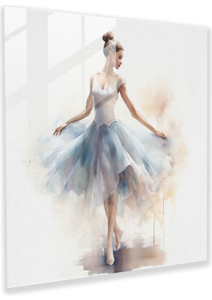 Balerin Cam Baskı - Rüya Gibi ve Kaprisli Duvar Tablosu - Balerin, Modern Sanat, Kaprisli, Ev Dekorasyonu, 30X30