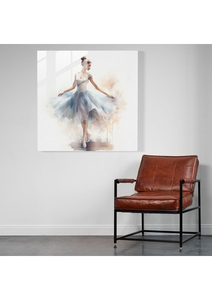 Balerin Cam Baskı - Rüya Gibi ve Kaprisli Duvar Tablosu - Balerin, Modern Sanat, Kaprisli, Ev Dekorasyonu, 30X30 modelleri