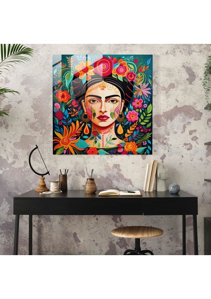 Frida'nın Mirası Cam Baskı - Frida Kahlo, Kültürel Miras, Frida Kahlo, Duvar Süslemesi, 30X30 fiyatları