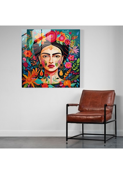 Frida'nın Mirası Cam Baskı - Frida Kahlo, Kültürel Miras, Frida Kahlo, Duvar Süslemesi, 30X30 modelleri