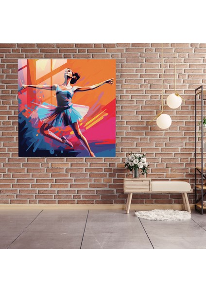 Pop Balerin Cam Baskı - Balerin, Modern Sanat, Pop Art, Retro Nostalji, 30X30 fiyatları