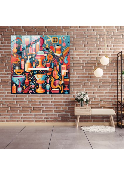 Berber Cam Baskı - Kaprisli Illüstrasyon - Berber, Cam Baskı, Kaprisli Illüstrasyon, Eğlenceli Desenler, 30X30 fiyatları