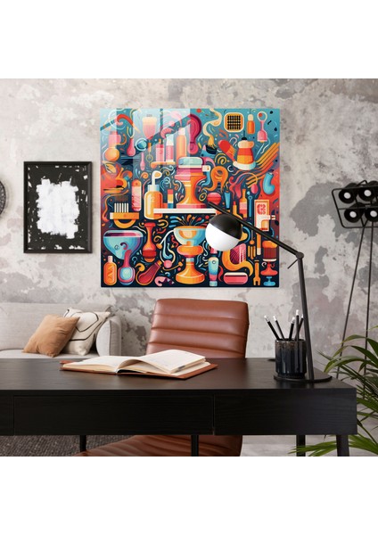 Berber Cam Baskı - Kaprisli Illüstrasyon - Berber, Cam Baskı, Kaprisli Illüstrasyon, Eğlenceli Desenler, 30X30 modelleri