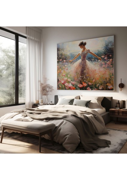 Balerin Açan Çiçekler Kanvas Tablo - Balerin, Duvar Sanatı, Kanvas Tablo, Açan Çiçekler, 30X30 fiyatları