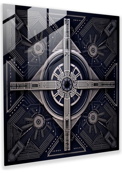 Yıldız Savaşları Cam Baskı - Geometrik Tasarım - Simetrik Desenli Kravat Savaşçıları - Yıldız Savaşları, Kravat Savaşçıları, Geometrik Tasarım, Düzen, 30X30