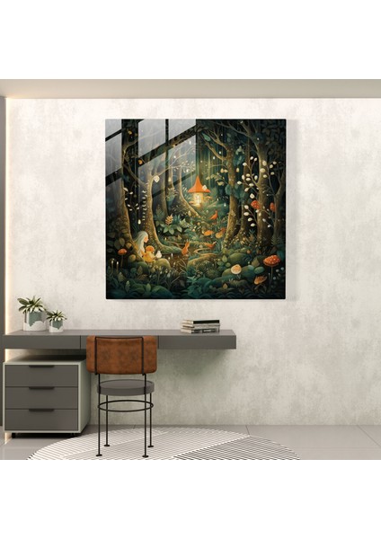 Bohem Masal Cam Baskı - Bohem, Modern Sanat, Cam Sanatı, Bohem, 30X30