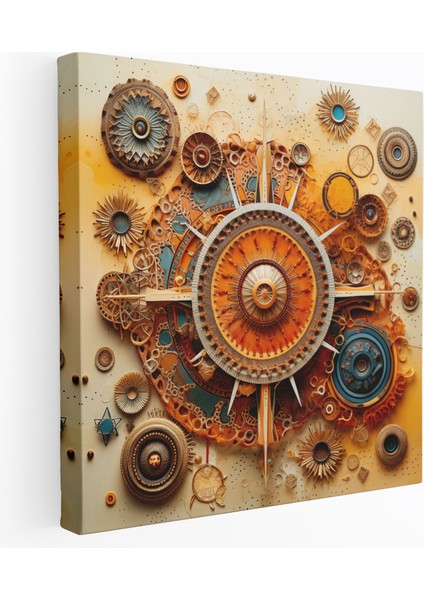 Bohem Mandala Düşleri Kanvas Tablo - Bohem, Kanvas Tablo, Karmaşık Mandalalar, Ev Dekorasyonu, 30X30