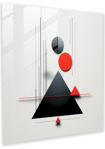 Sadelik Elegance Cam Baskı - Minimalist Grafik Tasarım, 30X30