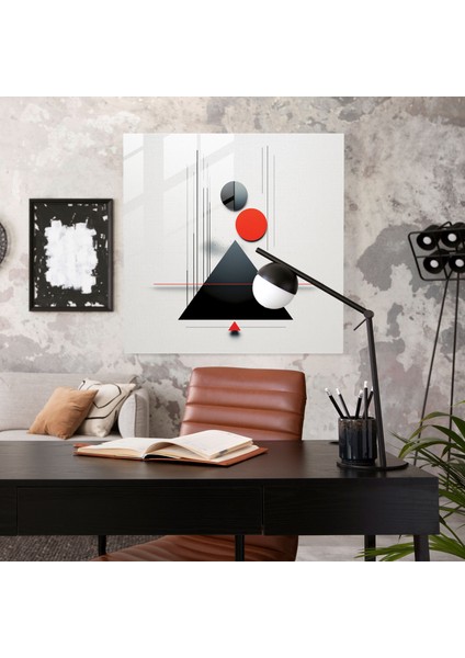 Sadelik Elegance Cam Baskı - Minimalist Grafik Tasarım, 30X30