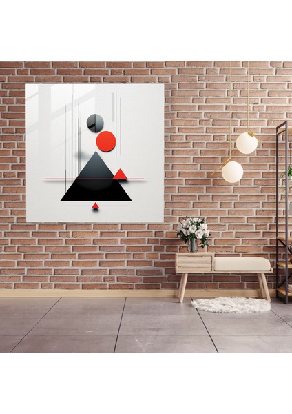 Sadelik Elegance Cam Baskı - Minimalist Grafik Tasarım, 30X30