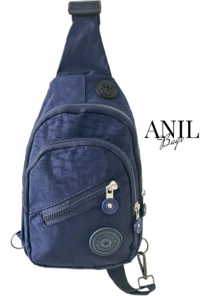 Anıl Bags Unisex Krinkıl Su Geçirmez Çanta, Çapraz Askılı Omuz ve Göğüs Çantası, Bodybag