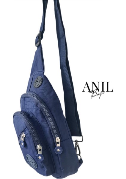 Anıl Bags Unisex Krinkıl Su Geçirmez Çanta, Çapraz Askılı Omuz ve Göğüs Çantası, Bodybag