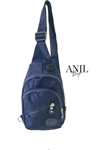 Anıl Bags Unisex Krinkıl Su Geçirmez Çanta, Çapraz Askılı Omuz ve Göğüs Çantası, Bodybag