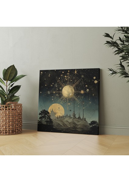 Vintage Yıldız Haritası Kolaj Kanvas Tablo - Yıldız Haritası, Kanvas Tablo, Nostaljik, Kanvas Tablo, 30X30 fiyatları