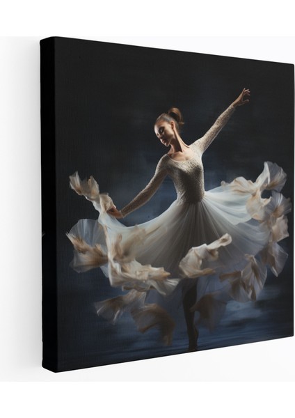 Zarif Hareket Balerin Kanvas Tablo - Balerin, Kanvas Tablo, Duvar Sanatı, Elegance, 30X30