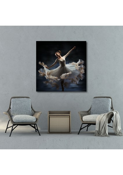 Zarif Hareket Balerin Kanvas Tablo - Balerin, Kanvas Tablo, Duvar Sanatı, Elegance, 30X30 modelleri