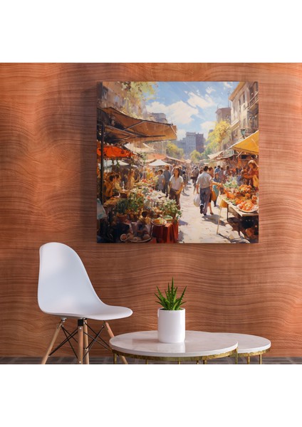Bohem Pazarı Kanvas Tablo - Bohem, Kanvas Tablo, Duvar Dekorasyonu, Kanvas Tablo, 30X30