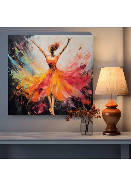 Soyut Dışavurumcu Balerin Kanvas Tablo - Balerin, Dinamik, Enerji, Canlı, 30X30 fiyatları