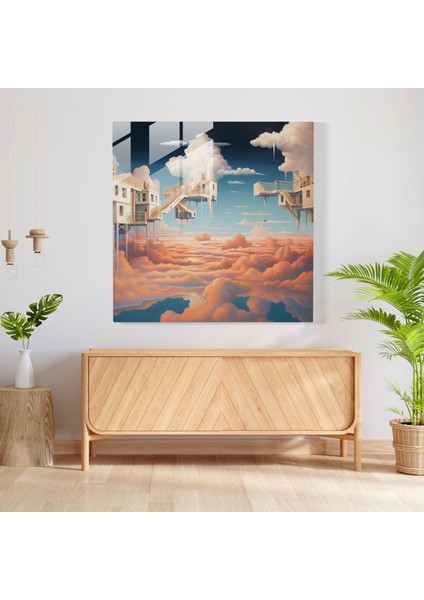 Yüzen Otel Cam Baskı - Otel, Otel, Cam Baskı, Modern Sanat, 30X30