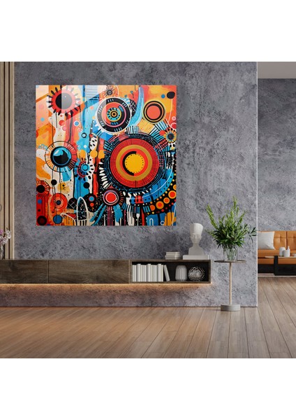 Bohem Patlama Cam Baskı - Bohem, Bohem, Modern Sanat, Akrilik Tablo, 30X30