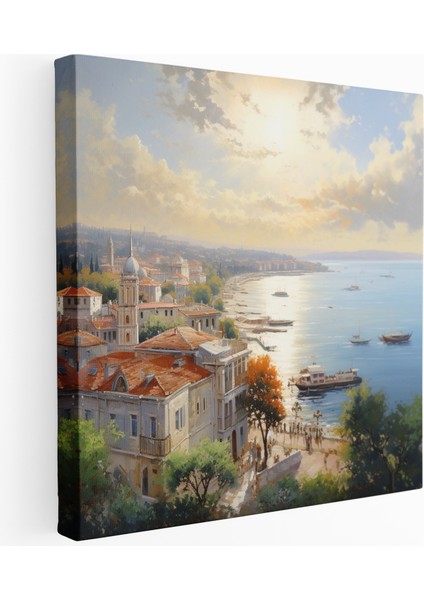 Istanbul Boğazı Panoramik Kanvas Tablo, 30X30