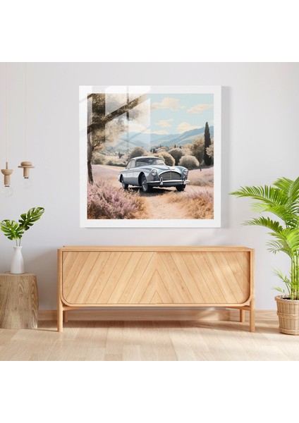 Büyüleyici Kırsal Klasik Araba Cam Baskı - Ev Dekorasyonu, Duvar Dekoru, Cam Baskı, Cam Duvar Sanatı, Modern Sanat Eseri, 30X30 fiyatları