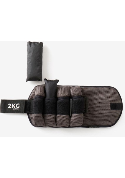 Gri Domyos Ayarlanabilir Bilek Ağırlığı - 2 / 2 kg - Gri - Tonesoftbell 2,5 kg modelleri