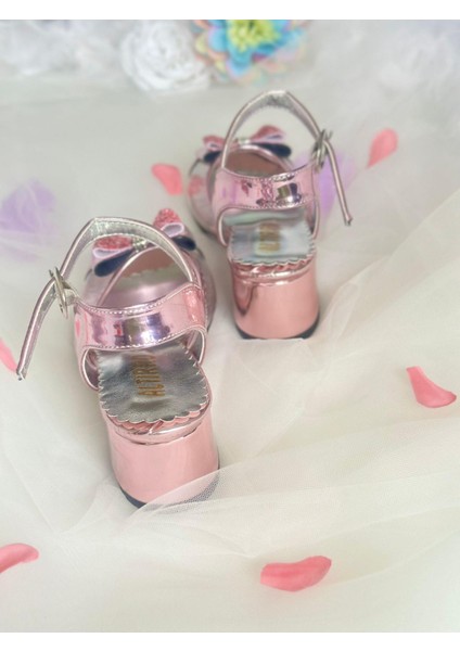 Gala Önü Simli Fiyonklu Topuklu Çocuk Ayk modelleri