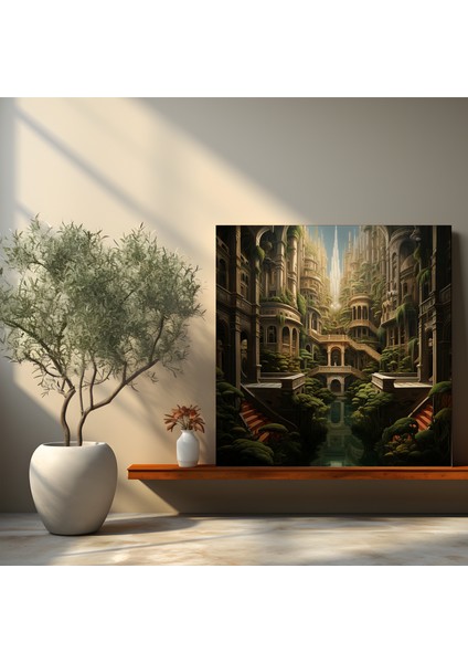Esrarengiz Konak Kanvas Tablo, 30X30
