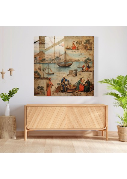 Osmanlı Imparatorluğu Cam Baskı - Şiirsel Anlatımlar - Osmanlı Devleti, Edebî Eserler, Osmanlı Devleti, Modern Sanat, 30X30 fiyatları