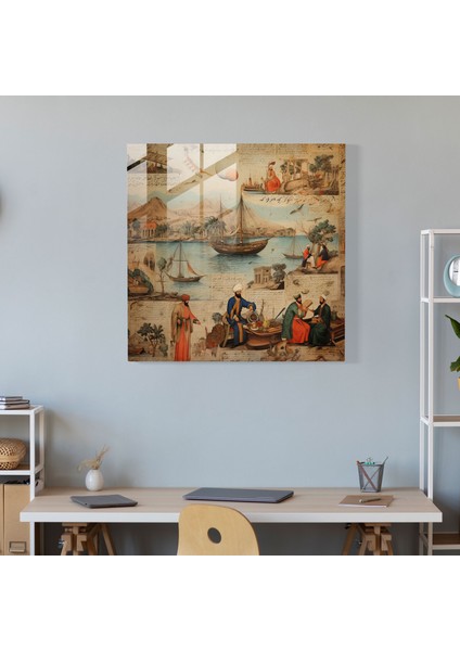 Osmanlı Imparatorluğu Cam Baskı - Şiirsel Anlatımlar - Osmanlı Devleti, Edebî Eserler, Osmanlı Devleti, Modern Sanat, 30X30 modelleri