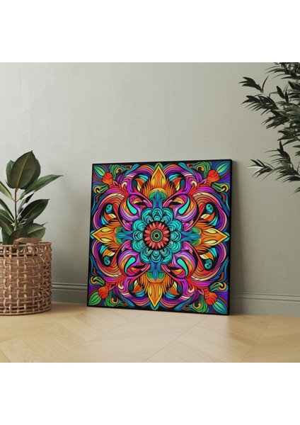 Bohem Kaleydoskop Kanvas Tablo - Bohem, Kaleydoskop, Canlı, Duvar Sanatı, 30X30